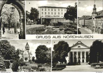Nordhausen Thueringen Nordhausen Mahnmal Rathaus theater x 1960
