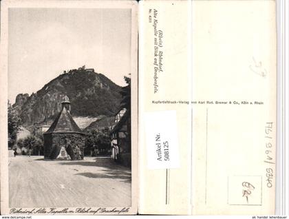 508125,Röhndorf b. Bad Honnef Alte Kapelle m. Blick auf Drachenfels