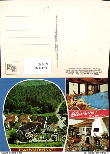 637173,Mehrbild Ak Bleiwäsche Sauerland Hotel Waldwinkel Bad Wünnenberg