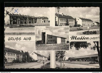 AK Massen in Westfalen, Blick auf die Stadthäuser