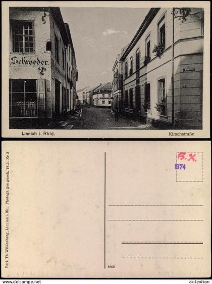 Ansichtskarte Linnich Kirschstraße 1918