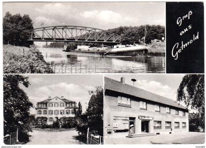 Gruss aus Getmold m. Gasthaus Zur Post, 1974 gebr. sw-AK