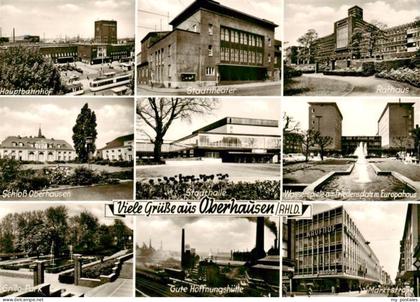 Oberhausen  NRW Hauptbahnhof Stadttheater Rathaus Schloss Oberhausen Stadthalle
