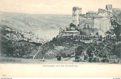 Oberwesel Rhein Panorama Schoenburg