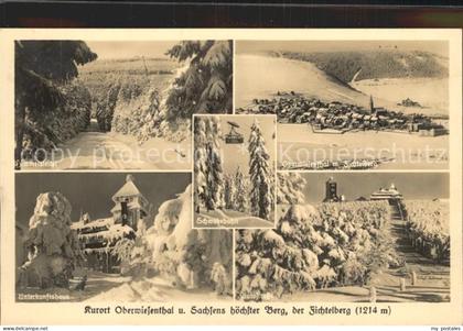 Oberwiesenthal Erzgebirge Himmelsleiter Schwebebahn Oberwiesenthal mit Fichtelbe