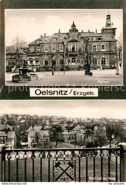 Oelsnitz Erzgebirge Rathaus Blick auf die Stadt