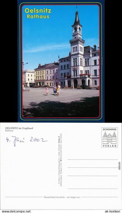 Ansichtskarte Oelsnitz (Vogtland) Rathaus 2002