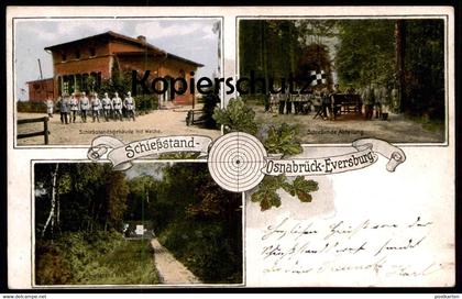 ALTE POSTKARTE OSNABRÜCK EVERSBURG SCHIESSSTAND WACHE SOLDATEN 1916 Soldat Uniform uniforme Ansichtskarte cpa postcard