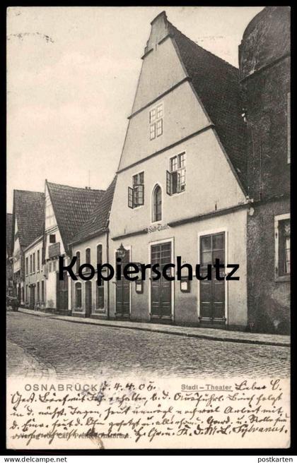 ALTE POSTKARTE OSNABRÜCK STADT-THEATER STADTTHEATER 1905 Theatre Ansichtskarte AK cpa postcard