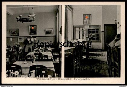 ALTE POSTKARTE WEHRMACHTHEIM OSNABRÜCK INNENANSICHT Wehrmacht Soldaten cpa postcard AK Ansichtskarte