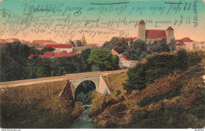 AK Rastenburg Stadtansicht Burg Brücke Ostpreussen 1911 gelaufen Postkarte