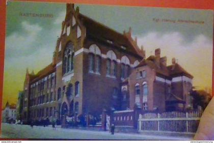 ! alte Ansichtskarte aus Rastenburg in Ostpreußen, königliche Herzog Albrechtschule