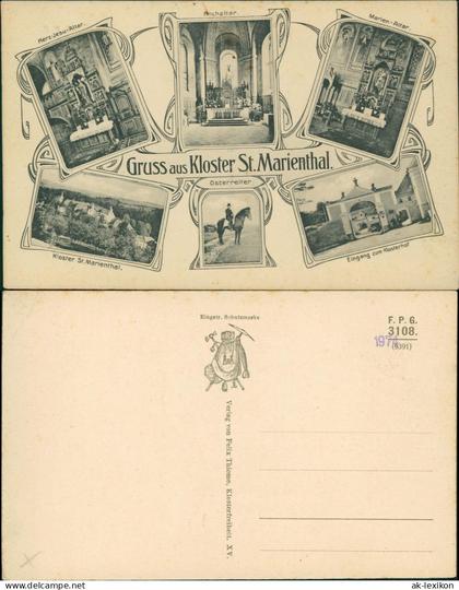 Ostritz Oberlausitz  Kloster St. Marienthal MB Osterreiter Eingang 1912