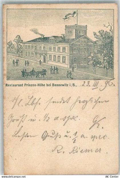 01728 O8213 Bannewitz 1896 Lithographie Vorläufer Druck 1880-1889 Gastha... - 13671010
