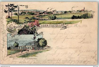 01900 O8501 Großröhrsdorf , OL 1901 Lithographie Etablissement Feldschlö... - 13627840