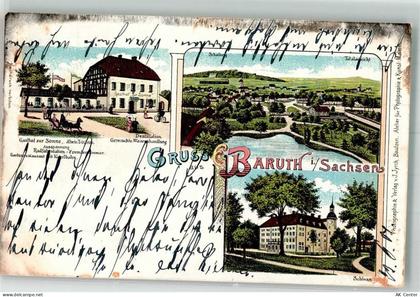 02694 O8601 Baruth b Bautzen 1901 Lithographie Gasthaus zur Sonne Destil... - 13642161