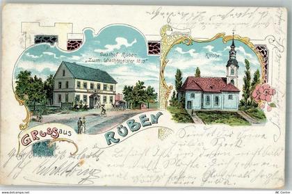 04571 O7209 Rötha 1905 Lithographie Rüben Gasthaus Zum Wachtmeister Dorf... - 13668756