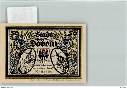 04720 O7300 Döbeln Lithographie / Künstlerkarte Notgeld - Scherenschnitt... - 10556572
