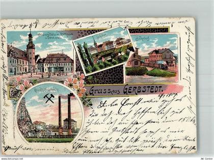06347 O4272 Gerbstedt 1904 Gebrauchsspuren Lithographie Glückhilf Schach... - 13654147