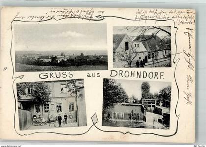 06456 O4321 Drohndorf 1909 - Stauwehr Gasthaus Bahnpost Halle-Lohne - 13637572