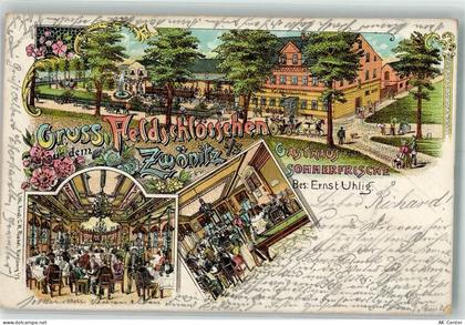 08297 O9417 Zwönitz 1899 Lithographie Gashaus Sommerfrische Feldschlössc... - 13631949