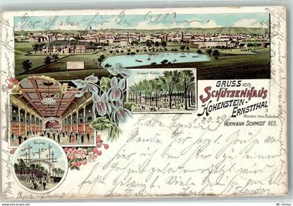 09337 O9270 Hohenstein-Ernstthal 1898 Lithographie Gasthaus Schützenhaus... - 13639773