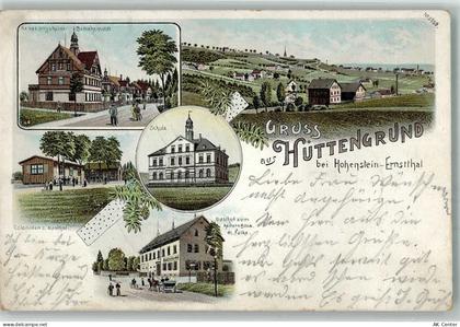 09337 O9270 Hohenstein-Ernstthal 1902 Lithographie Hüttengrund Gasthaus ... - 13655487
