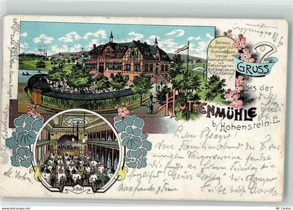 09337 O9270 Hohenstein-Ernstthal 1904 Lithographie Sommerfrische Hüttenm... - 13608837