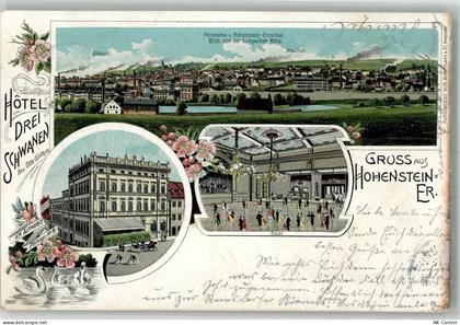 09337 O9270 Hohenstein-Ernstthal 1905 Lithographie Hotel Drei Schwanen B... - 13657675