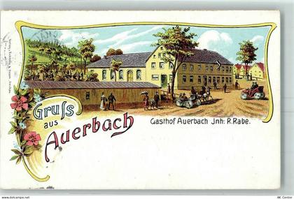 09392 O9162 Auerbach , Erzgeb 1908 Lithographie Gasthaus Auerbach Inh R.... - 13604618