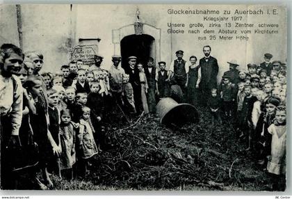 09392 O9162 Auerbach , Erzgeb 1917 Foto AK Glockenabnahme zu Auerbach Gl... - 13660897