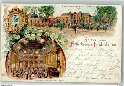 10115 O1020 Friedrichshain 1900 Lithographie Aktienbrauerei Friedrichsha... - 13549238