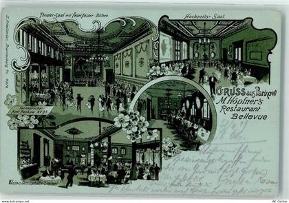 10115 O1100 Pankow 1909 Lithographie Gasthaus Bellevue Gesellschaftszimm... - 13627511
