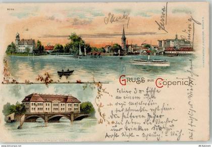 10115 O1199 Köpenick 1901 Lithographie Dampfer Boot Brücke - 51916414