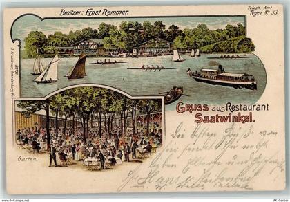 10115 W1000 Reinickendorf 1904 Lithographie Gasthaus Saatwinkel Ernst Re... - 13635519