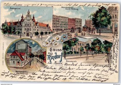 10115 W1000 Rixdorf Lithographie 1903 Amtsgericht Hermannsplatz Neuer Ro... - 51535584