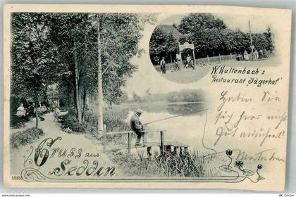 14554 O1501 Seddin b Potsdam 1901 - Gasthaus Jägerhof Angler Am Seddiner... - 13665452