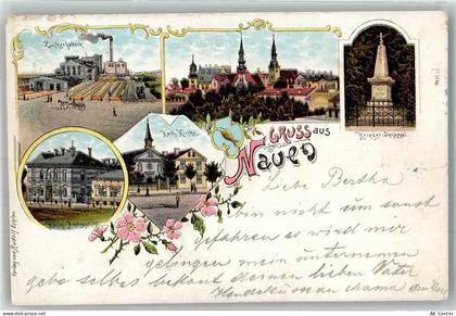 14641 O1550 Nauen , Havelland 1899 Lithographie Kriegerdenkmal Kath. Kir... - 13652480