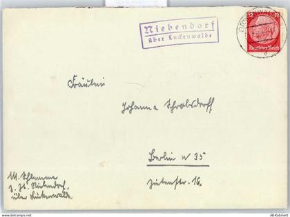 14943 O1710 Luckenwalde - Landpoststempel Niebendorf - 51323920