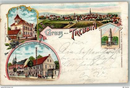 14943 O1711 Trebbin 1898 Gebrauchsspuren Lithographie Schützenhaus-Radfa... - 13650549