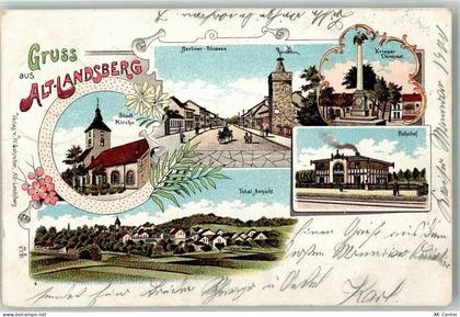 15345 O1274 Altlandsberg 1900 Lithographie Stadtkirche Berliner Straße K... - 13635657