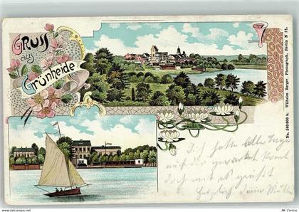 15537 O1252 Grünheide , Mark 1910 Lithographie Segelboot - 13635652
