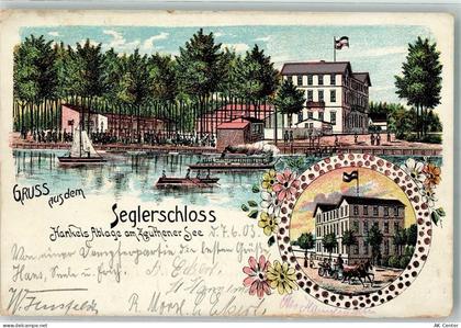 15738 O1615 Zeuthen 1903 Lithographie Gasthaus Seglerschloss Hankels Abl... - 13635990