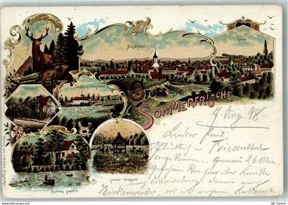 16359 O1296 Biesenthal b Bernau b Berlin 1898 Lithographie Lanke Uetzdor... - 13635666