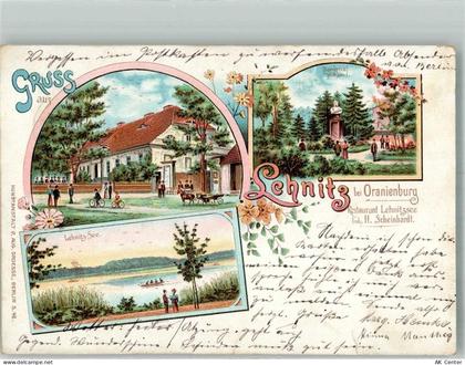 16515 O1407 Lehnitz 1899 Gebrauchsspuren Lithographie Lehnitz-see Kaiser... - 13670287
