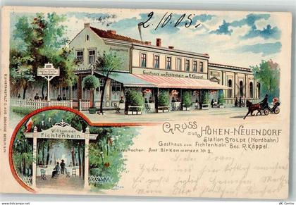 16540 O1406 Hohen Neuendorf 1905 Lithographie Gasthaus zum Fichtenhain G... - 13664983