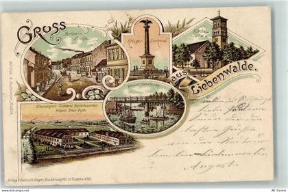 16559 O1408 Liebenwalde 1901 Lithographie Berliner Straße Kriegerdenkmal... - 13606769