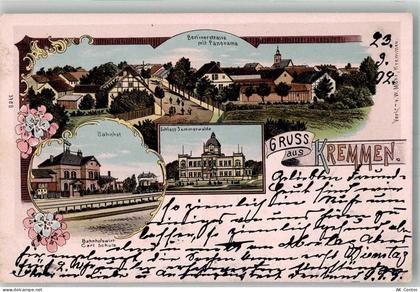 16766 O1423 Kremmen 1902 Lithographie Bahnhof Schloss Sommerwalde Berlin... - 13668444