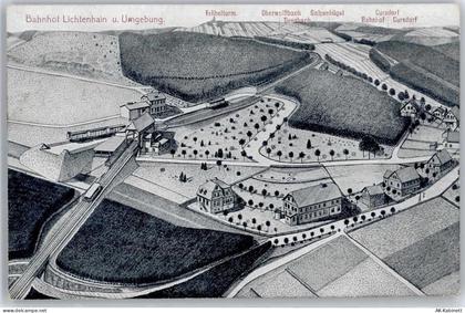 17268 O2091 Lichtenhain , Uckermark - Zeichnung, Bahnhof - 50958752