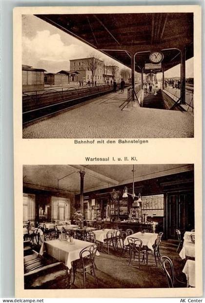 19230 O2820 Hagenow Foto AK Bahnhof Bahnsteige Wartesaal 1. und II. Klas... - 13652546